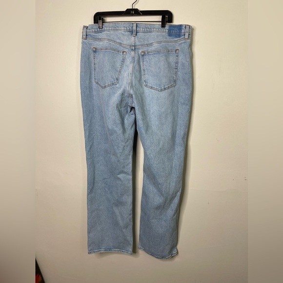 Abercrombie & Fitch Light Double Knee Destroy 90s Ultra High Rise Sz 34 18L - Picture 4 of 6